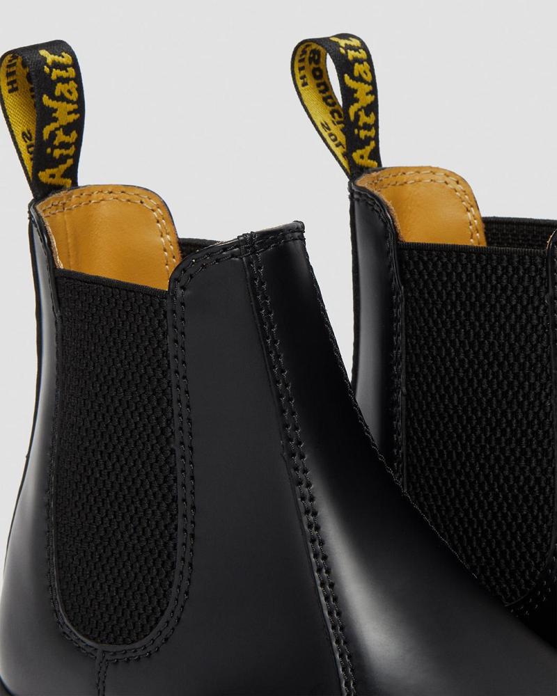 Dr Martens 2976 Smooth Lær Chelsea Støvler Dame Svarte | Norge 653PJJ